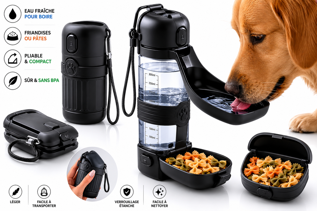 gourde pliable 2en1